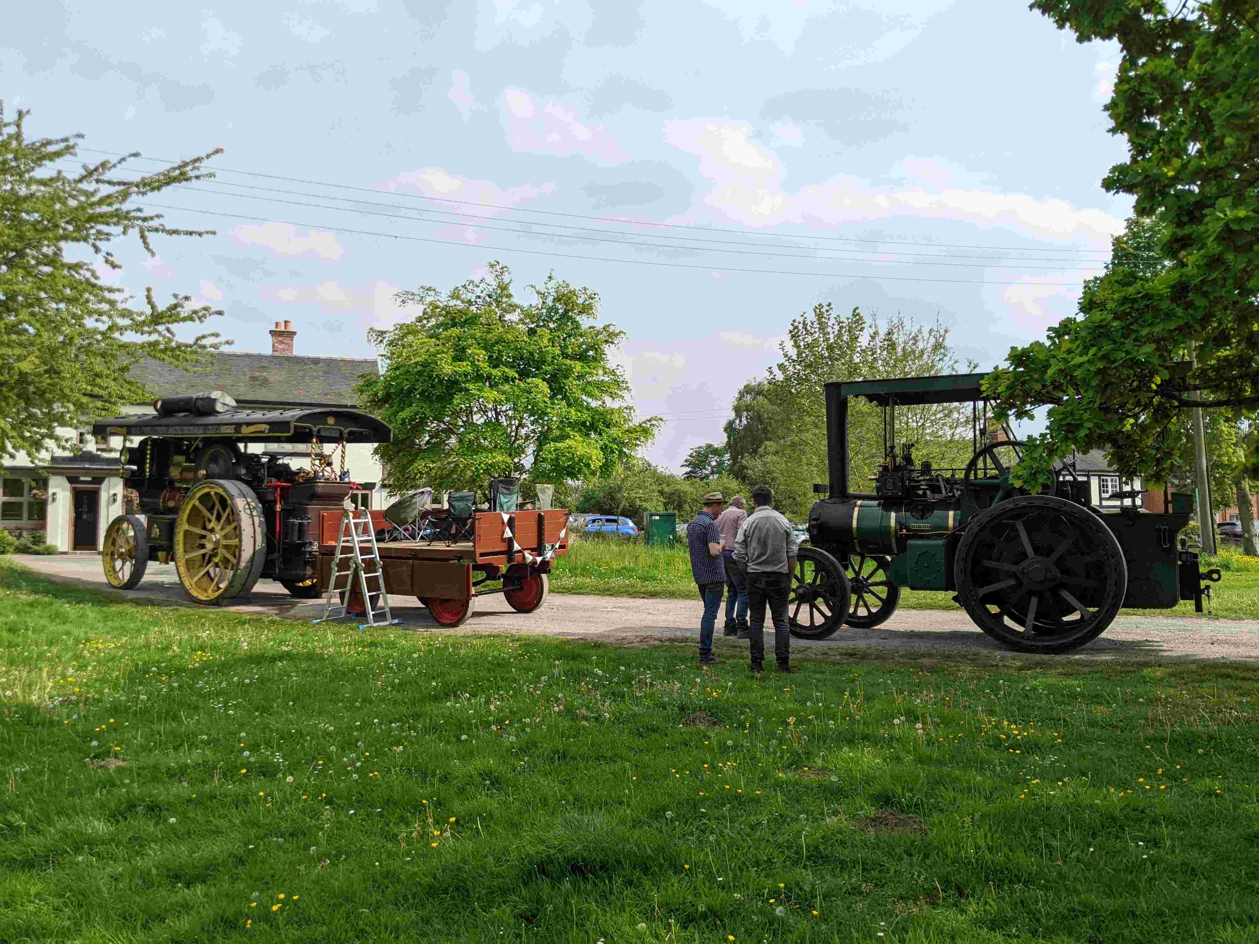 Traction engines on the green, 11th May